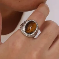 Tigereye herrering i stål