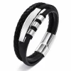 Tikki armbånd sort og blank stål