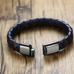 TK blue læderarmbånd