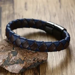 TK blue læderarmbånd