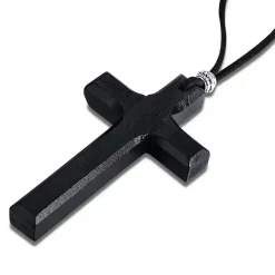 Trækors med lædersnor Sort