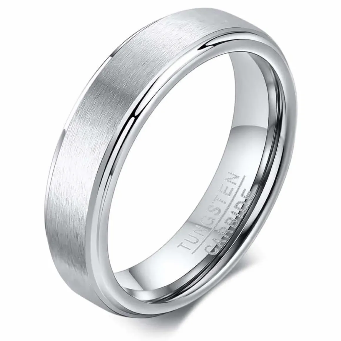 Tungstenring i 5mm bredde og matteret