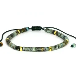 Turkis naturperle armbånd til mænd – justerbar