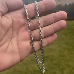 Twist rustfri stålkæde 3mm