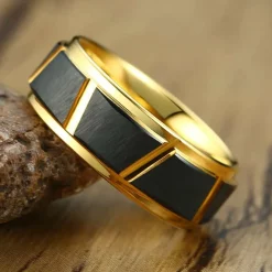 TXM Tungstenring mat forgyldt