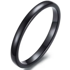 Tynd blackcoatet tungstenring