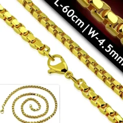 Xgold herrelænke forgyldt 60cm / 4,5mm