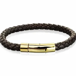 XT Dark Brown IMT læderarmbånd - Gold
