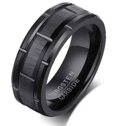 Zerbo tungstenring i blackcoat